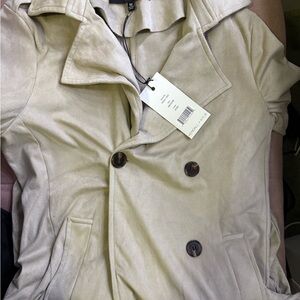 Kendall + Kylie Ecru Trench Coat Medium NWT